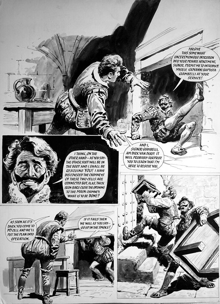 A Sword for the Stadtholder - Up in Smoke (TWO pages) art by Cecil Doughty