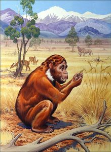 Ramapithecus art by Bernard Long