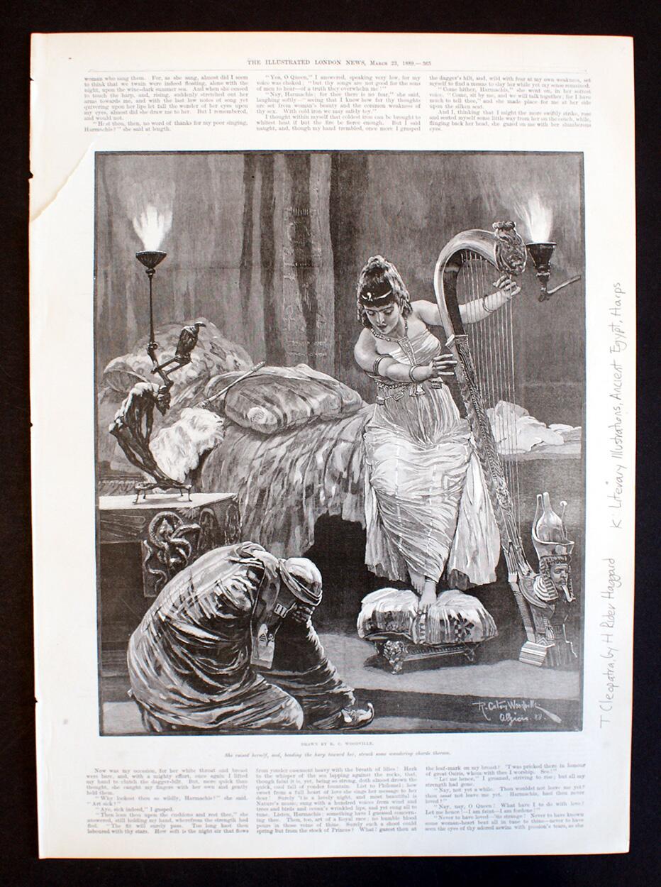 Cleopatra: Cleo's Harp art by Richard Caton Woodville Jr