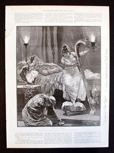 Cleopatra: Cleo's Harp art by Richard Caton Woodville Jr