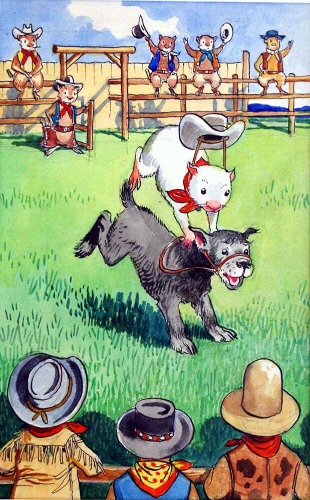 Gulliver Guinea-Pig: Rodeo art by Philip Mendoza