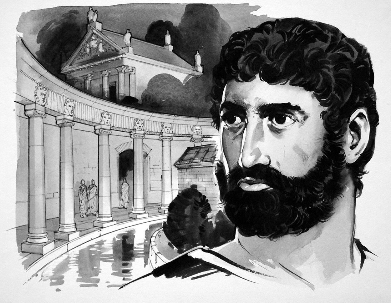 Hadrian's Villa at Tivoli art by Angus McBride