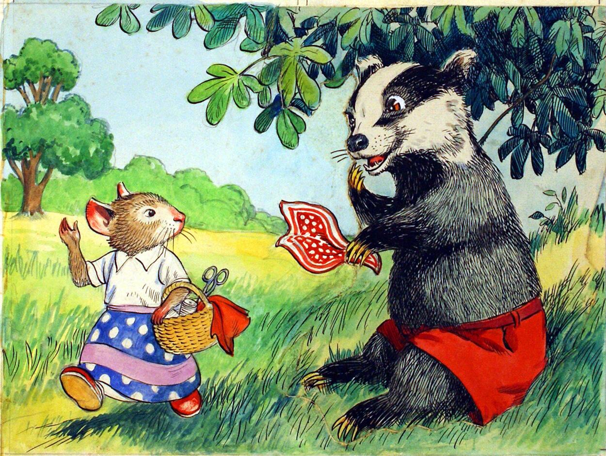 Katie and Mr Badger art by Philip Mendoza