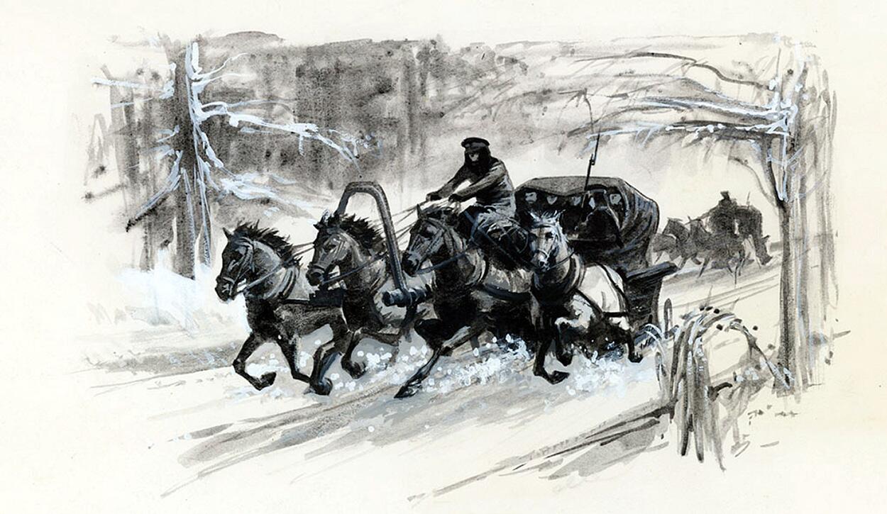 Dostoevsky Exile In Siberia art by Ralph Bruce