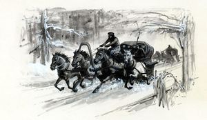 Dostoevsky Exile In Siberia art by Ralph Bruce