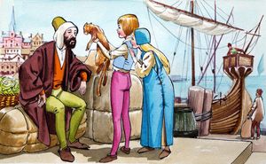 Dick Whittington: 19 Striking a Bargain art by Nadir Quinto