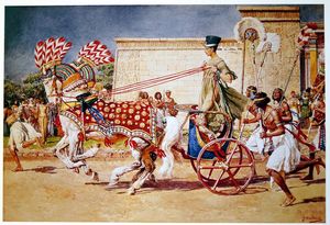 Nefertiti art by Fortunino Matania