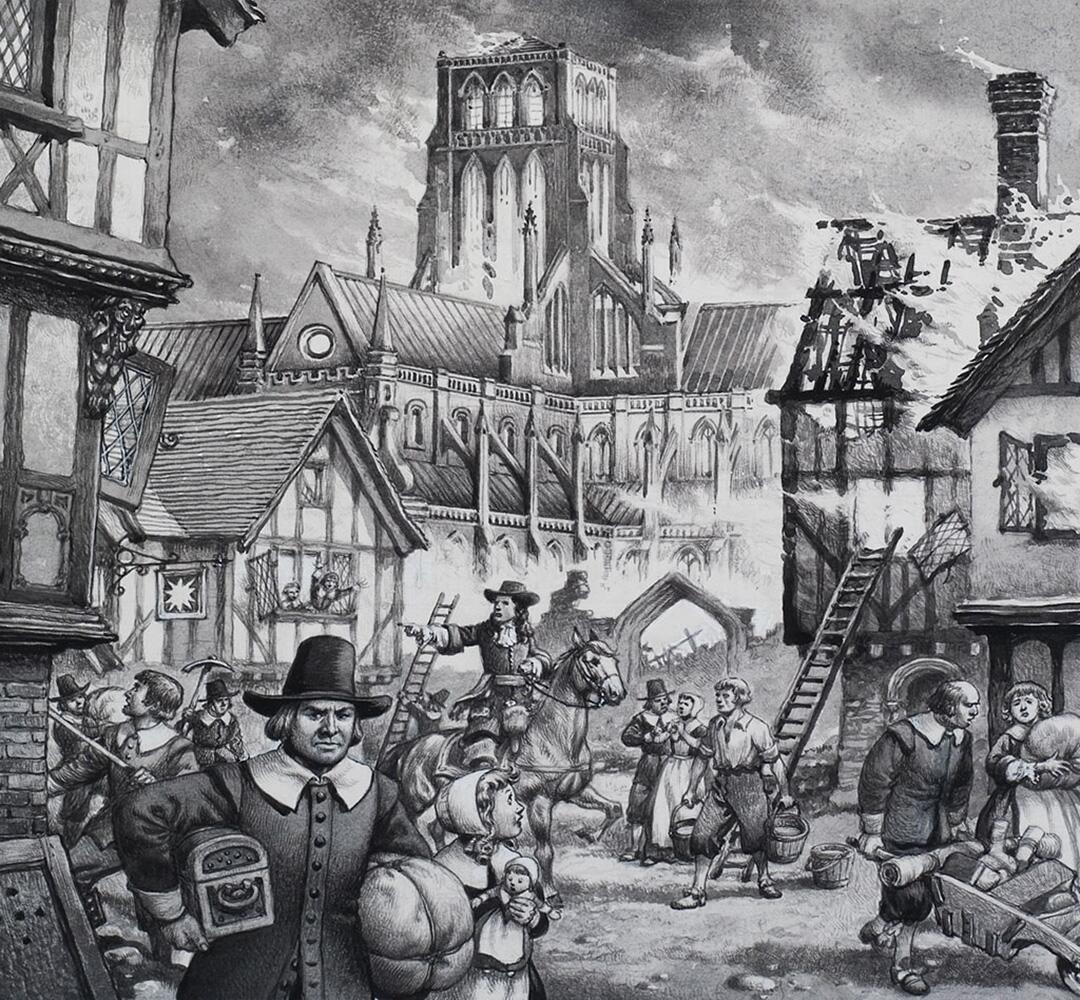 The Great Fire Of London art by Patrick Nicolle