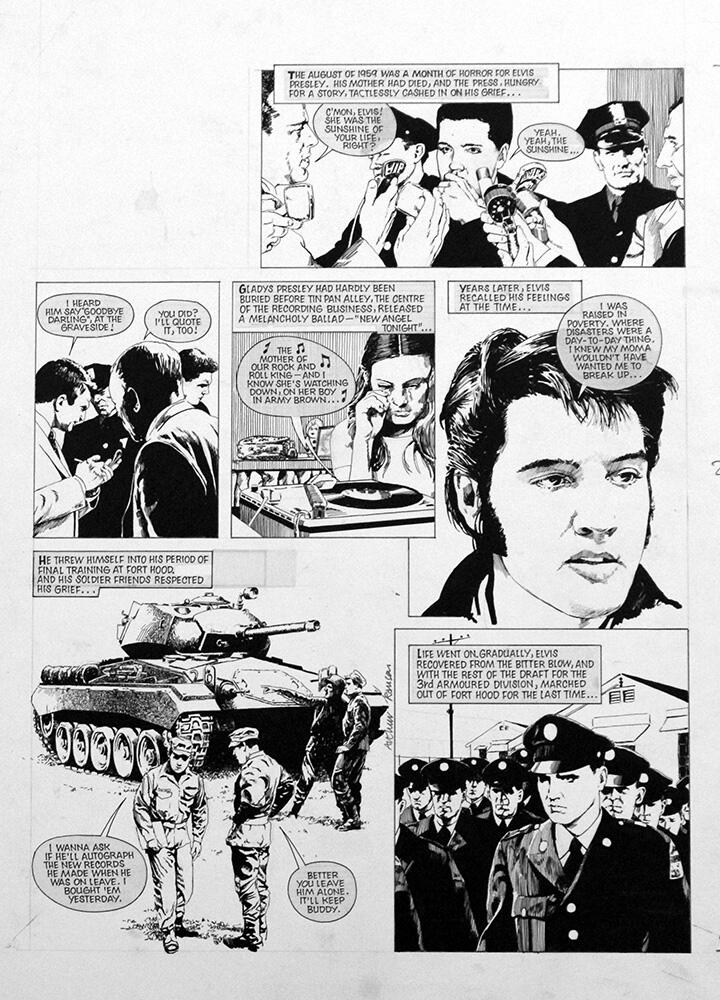 Elvis Presley His Story in Pictures 7 art by Arthur Ranson