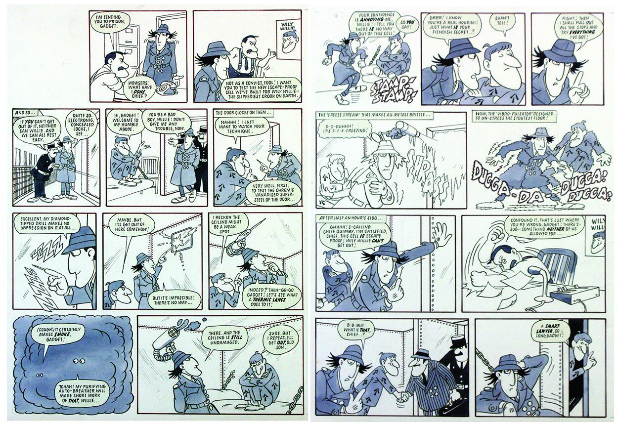 Inspector Gadget From Look In 6 TWO Pages Art By Bill Titcombe inspector-gadget-from-look-in-6-two-pages-art-by-bill-titcombe