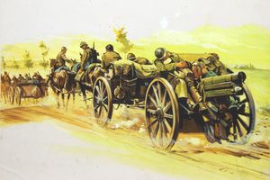 Belgian Retreat in 1940 art by Gerry Wood