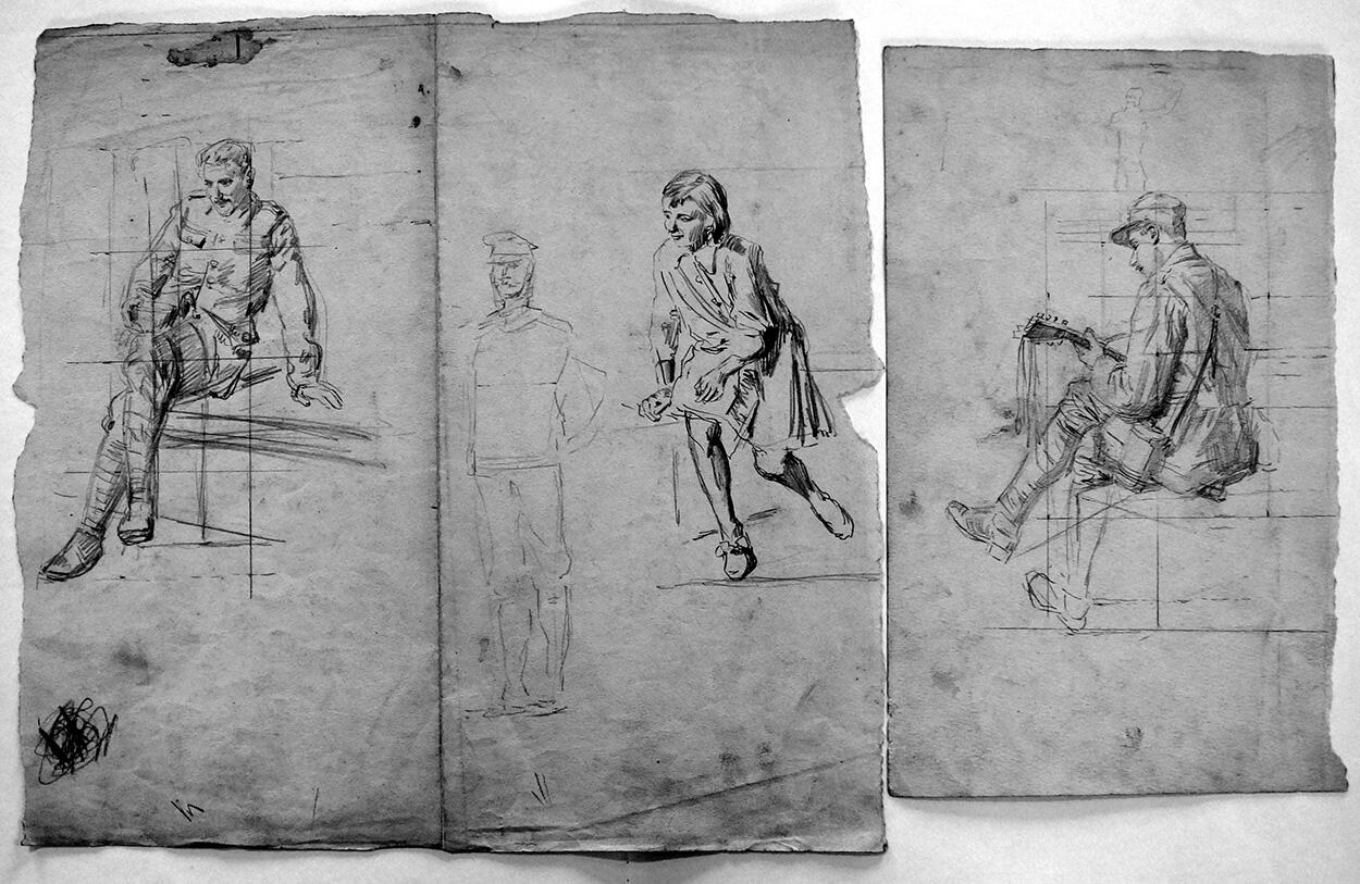 reverse art by Fortunino Matania