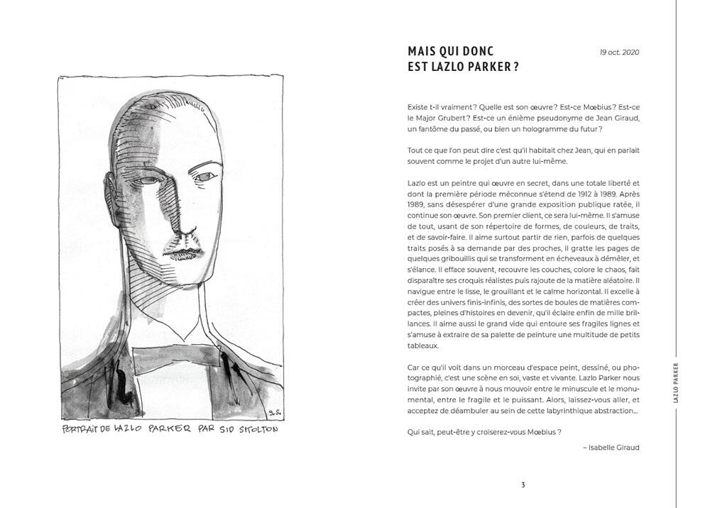 Jean Giraud Moebius Présente LAZLO PARKER by Lazlo Parker, introduction by Isabelle Giraud