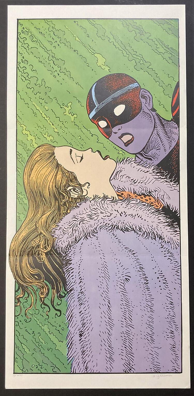 The Kiss art by Moebius (Jean Giraud)