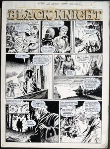 Black Knight: The Dark Rider Takes Refuge In Sarah Mumford's Cottage art by Paul Neary and John Stok
