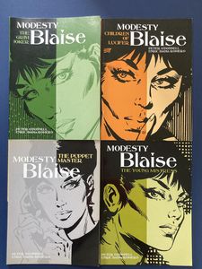Modesty Blaise: Children of Lucifer, The Young Mistress, The Puppet Master and The Grim Joker (4 books) by Peter O'Donnell
