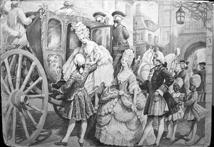 On Arrival in London art by 20th Century unidentified artist