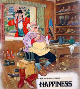 An Aesop Fable: Happiness art by Jesus Blasco