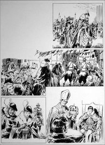 The Prince and the Pauper - Coronation (TWO pages) art by Bill Baker