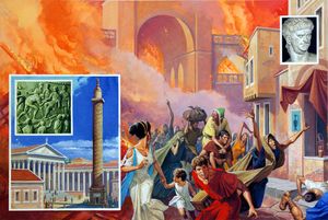Great Fire of Rome art by Severino Baraldi