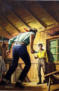 Tense Moment: Western cover art by Stephen Richard Boldero