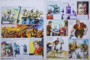 The Stranger from 'The Stone of Vorg' (TWO pages) art by Philip Corke