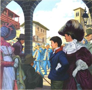 The Composer Verdi as a Young Man art by Ralph Bruce