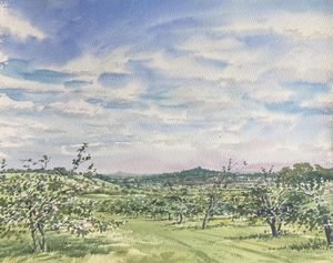 Rye from a Hillside art by Graham Coton