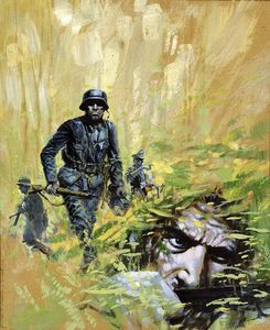 War Picture Library cover #721  'Danger, Danger, Everywhere' art by Graham Coton