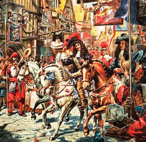 Charles II At The Restoration in 1660 art by Cecil Doughty