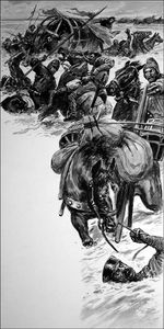 King John Loses the Crown Jewels art by Cecil Doughty