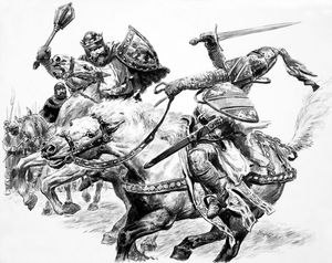 Mighty Monarchs: The King Without a Kingdom (Robert the Bruce) art by Cecil Doughty