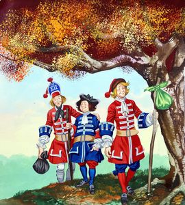Three Soldiers: Rambling art by Ron Embleton