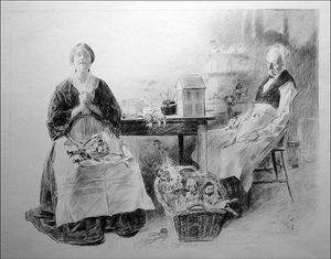 Caleb Plummer and Daughter art by Charles Dana Gibson