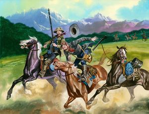 The Gold Rush art by Ron Embleton