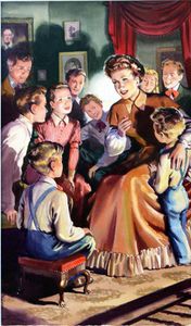 Little Men Aunt Jo Tells a Tale art by Jack Hardee