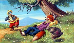 Brer Fox and Old Man Tarrypin art by Virginio Livraghi