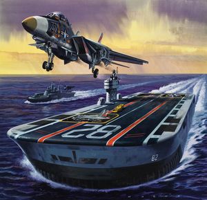 Aircraft Carrier of the Future art by Wilf Hardy