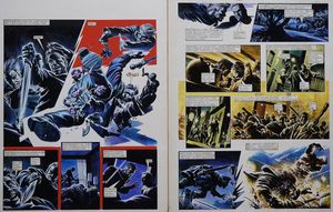The Would be Killer from 'The Slave Traders' (TWO pages) art by Oliver Frey