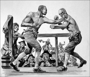 Bare Knuckle Boxing Match art by Peter Jackson