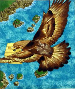 Gulliver's Travels: Voyage to Brobdingnag - Eagle art by Richard Hook