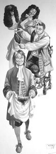 Samuel Pepys Wig art by Peter Jackson