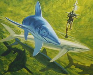 School of Sharks art by Andrew Howat