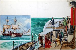 The Victorian Paddle Steamer art by Peter Jackson