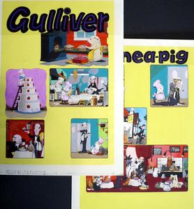Gulliver Guinea Pig - Let Sleeping Dogs Dine art by Gordon Hutchings