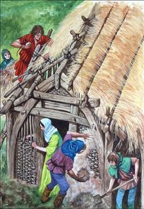 Building a Saxon Home art by Peter Jackson