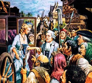 Marie Antoinette Faces The Mob art by Barrie Linklater