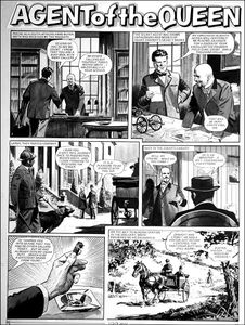 Agent of the Queen - Penny Farthing (TWO pages) art by Bill Lacey