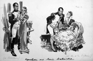 Napoleon and Marie Walewska 3 art by William Francis Marshall