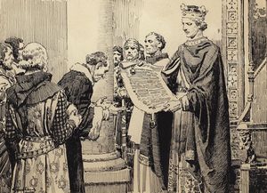Presenting The Magna Carta art by Fortunino Matania